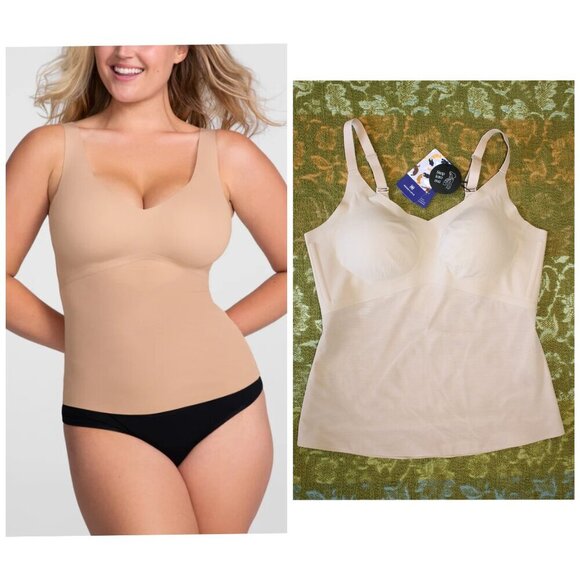 NWT Honeylove Lift Wear Cami Size XL built-in bra Targeted Compression Shaper - Picture 1 of 13